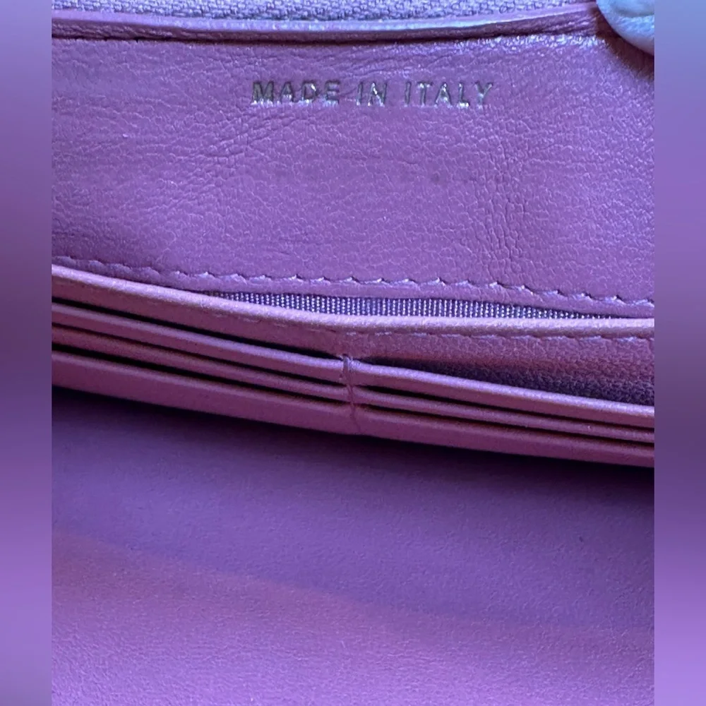CHANEL 19 Zip Around Wallet in Blush Apricot Pink Matelasse Lambskin Authentic